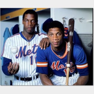 Darryl Strawberry and Dwight Gooden  in New York Mets, 1983 Posters and Art